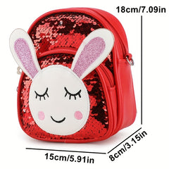 Kids Rabbit Backpack Sequin Shoulder Bag