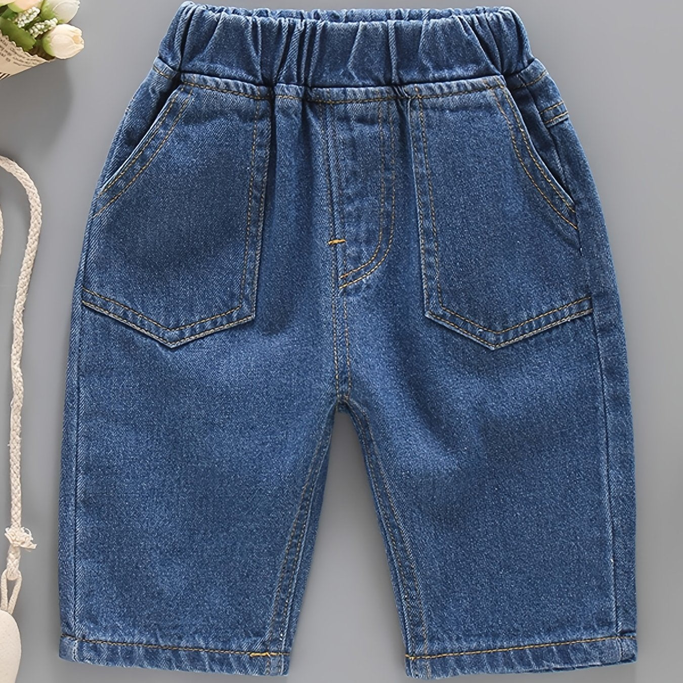 Boys Denim Jeans Cropped Pants Casual Spring Autumn Winter Kids Clothes