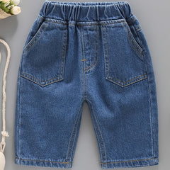 Boys Denim Jeans Cropped Pants Casual Spring Autumn Winter Kids Clothes