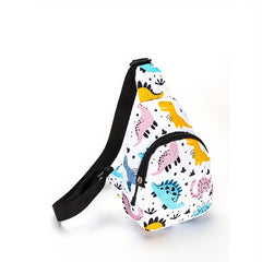 Dinosaur Pattern Boys Crossbody Small Chest Bag Outdoor Waist Travel Backpack
