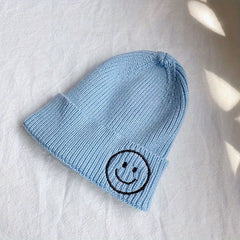 Kids Smiling Face Baby Hat Warm Knitted Woolen Hat