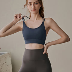 Summer Shockproof Criss Cross Sports Bra Women's Activewear