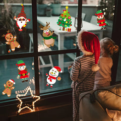 Cartoon Santa Snowman DIY Stickers - Creative Puzzle Handbook Decoration