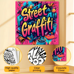 Street Graffiti Adult Coloring Book Urban Art Theme Perfect Gift