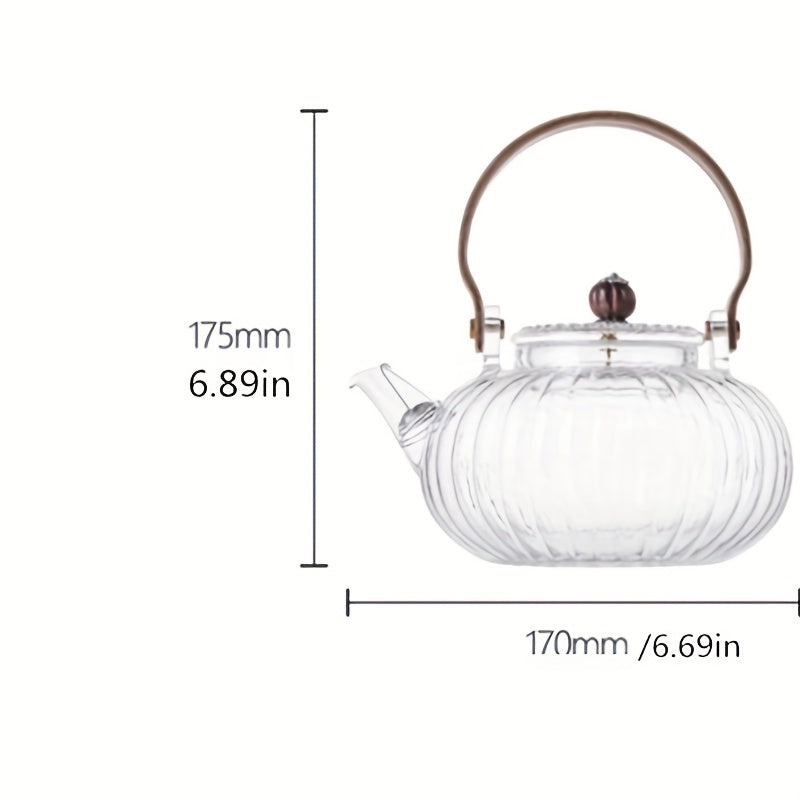 Glass Teapot Heat Resistant Glass Teapot With Tea Filter Thickened Glass Tea Pot