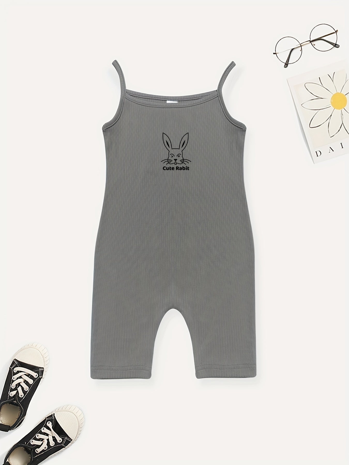 Girls Rabbit Print Jumpsuit Girl Clothing