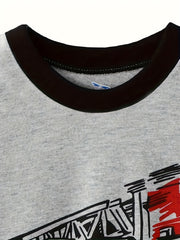 Boys Fire Truck Graphic Cotton Pajamas Set