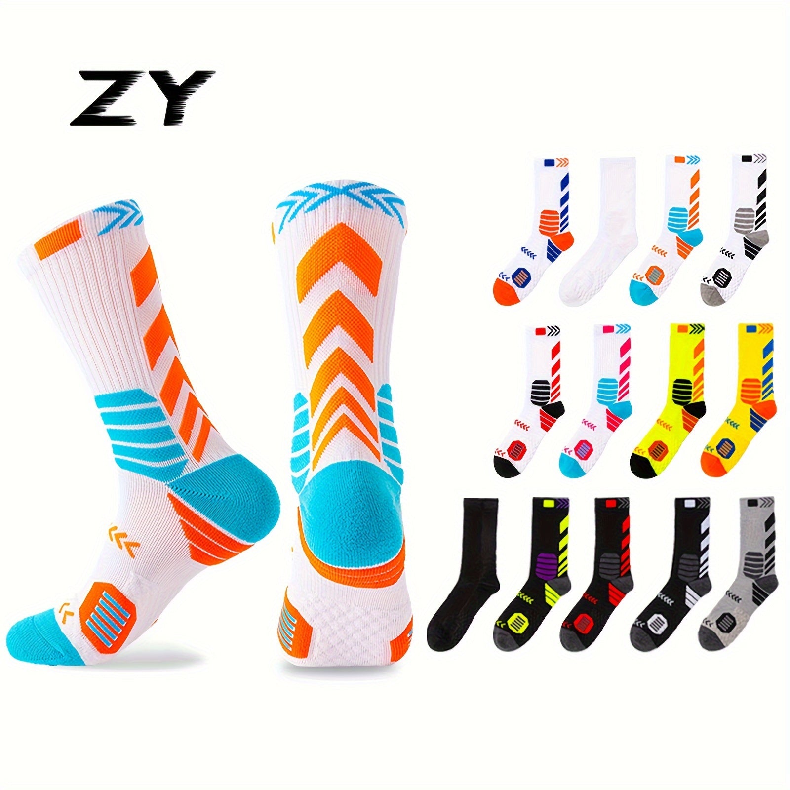 Long Basketball Socks Thickened Shock Absorption Sports Socks