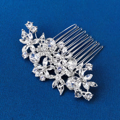 Pearl Wedding Hair Comb Bridesmaid Jewelry Floral Hair Accessory