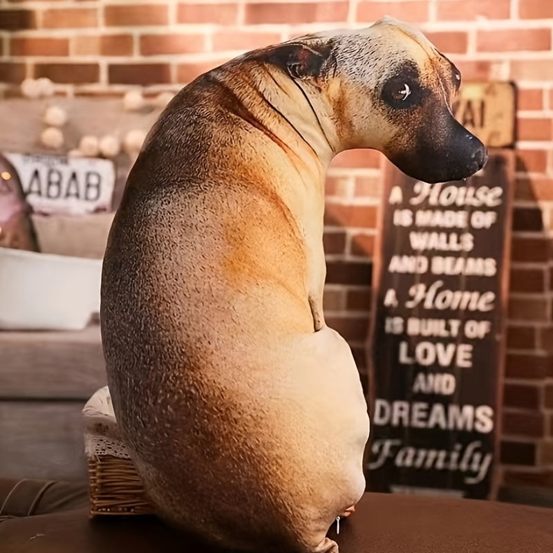 3D Simulation Dog Pillow Plush Toy Dog Doll