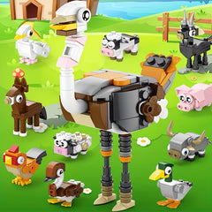 10pcs Animal Toy Building Blocks DIY Model Toys 10 in 1 for Birthday