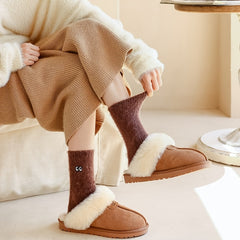 3 Pairs Cartoon Pattern Warm Socks Women's Stockings