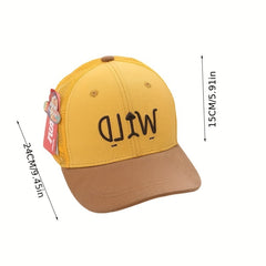 Unisex Adjustable Casual Baseball Cap with WILD Embroidery