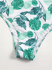 3pcs Floral Print Bikini Set Plus Size with Cover Up Tops Women's Vacation Swims