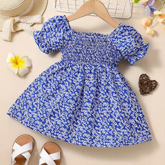 Baby Girls Floral Print Dress for Summer Fun