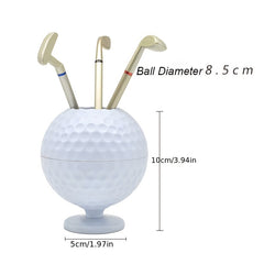 Golf Ball Pen Holder Set with 3 Ballpoint Pens - Great Gift for Golfer