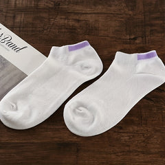 6 Pairs Striped Ankle Socks Lightweight All-match Women's Stockings
