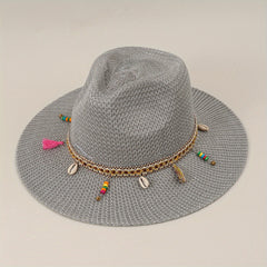 Men's Summer Straw Sun Visor Hat Big Eaves Outdoor Fishing Travel Beach Hat