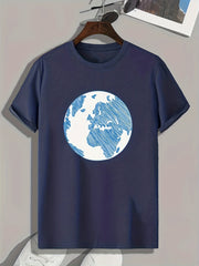 European and African Territory Print Men's Graphic T-shirt