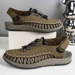 Men's Breathable Woven Sandals for Summer Beach Comfort