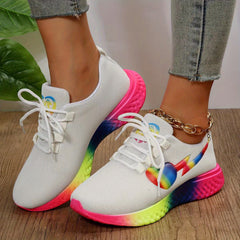 LGBT Pride Month Women's Sports Shoes Lace Up Running Sneakers