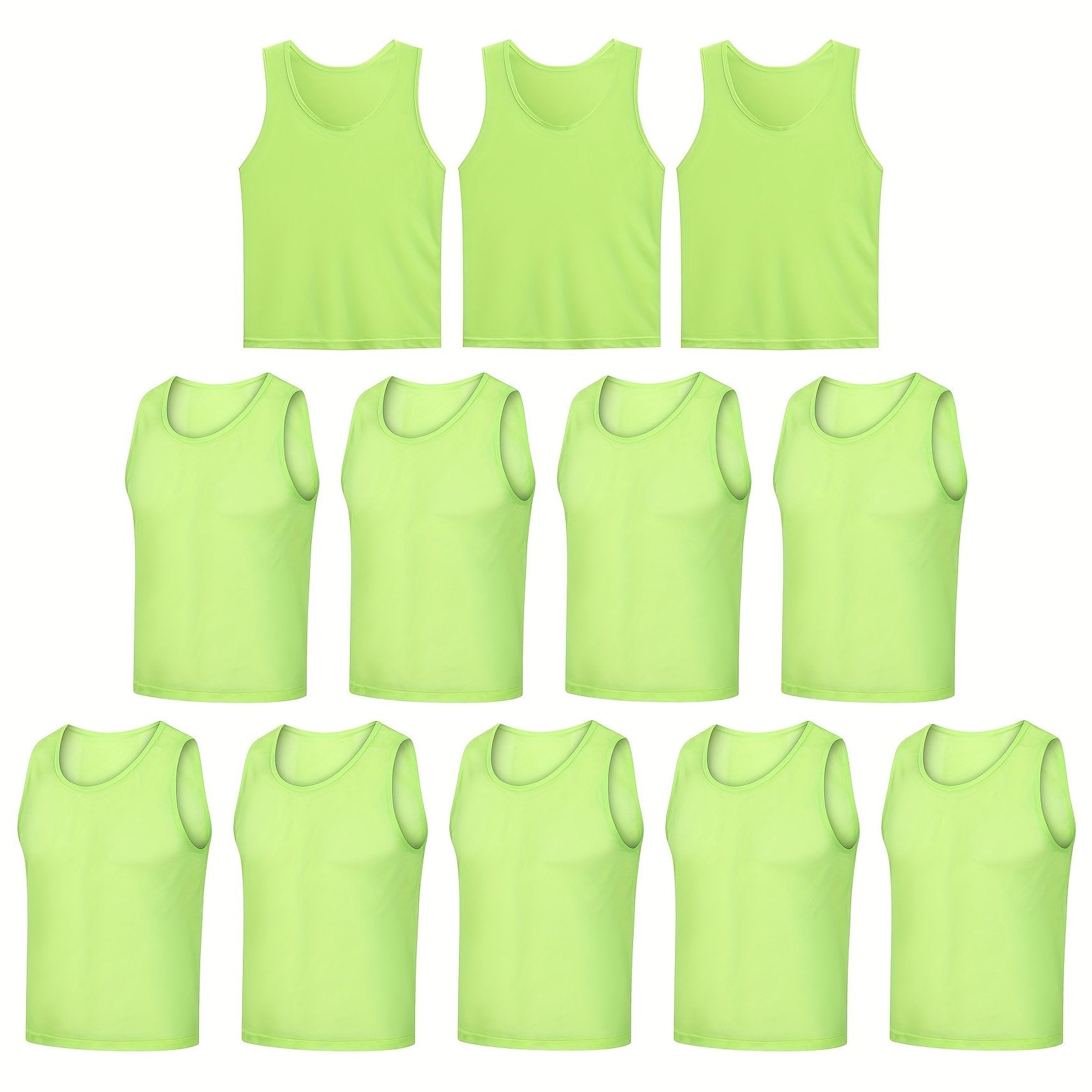 12pcs Quick Dry Soccer Practice Vests Pinnies Jerseys Soccer Bibs For Adult