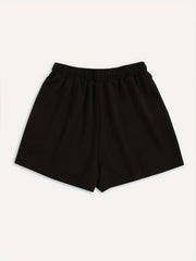 Solid Drawstring Stretch Comfort Shorts
