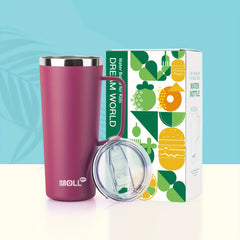 Mollcity 24oz Coffee Tumbler Insulated Mug Double Wall 304 Stainless Steel