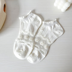 5 Pairs Crystal Glass Ankle Socks Women's Stockings