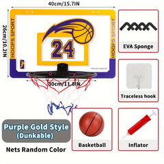 Wall Mounted Basketball Hoop for Training with Basketball Net