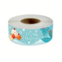120pcs Christmas Rectangular Stickers Sealing Stickers Packaging