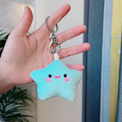 Little Star Plush Key Chain Bag Pendant Car Key Ring - Gift For Friends