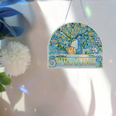 Peacock Pattern Diamond Painting Pendant for Beginner Kit