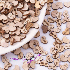 Wooden Heart Desktop Decoration Wedding Tablecloth 100pcs