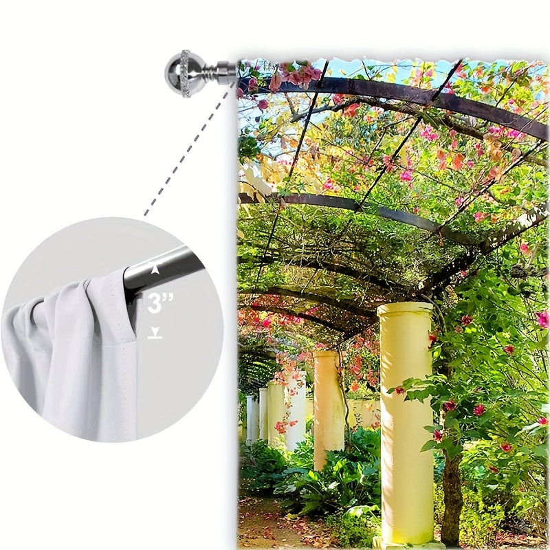 2pcs Modern Digital Printed Outdoor Curtains for Stylish Decor