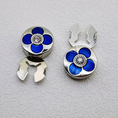 Rhinestone Button Covers for Men & Women Floral Pattern Shirt Decoration