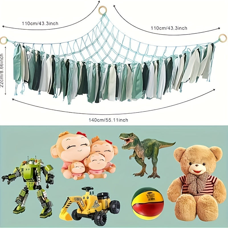 Stuffed Animal Storage Hammock Hanging Net Wild Theme Toy Organizer