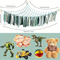 Stuffed Animal Storage Hammock Hanging Net Wild Theme Toy Organizer