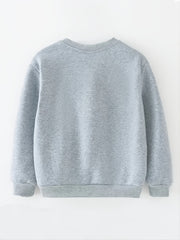 Fancy Smile Face Print Boys Long Sleeve Sweatshirt