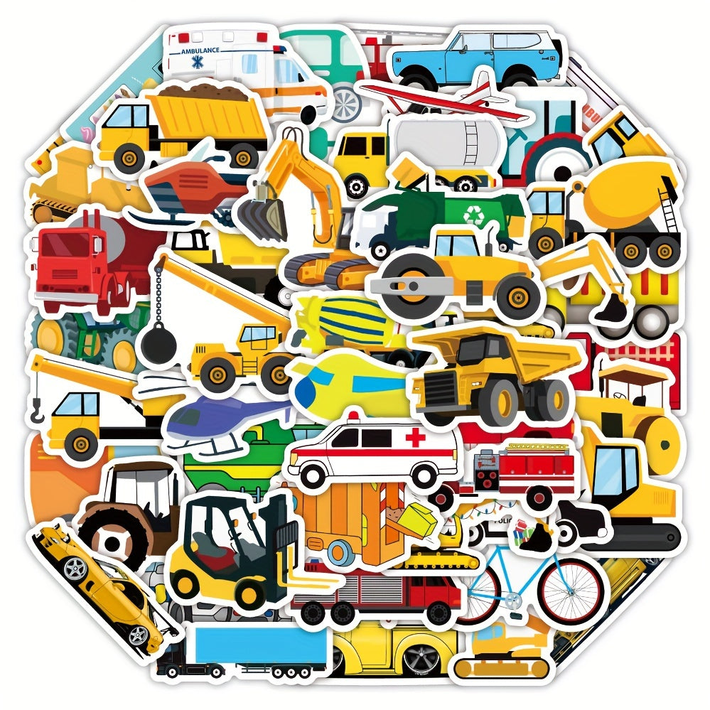 Transportation Vehicle Truck Stickers Waterproof Stickers 50pcs