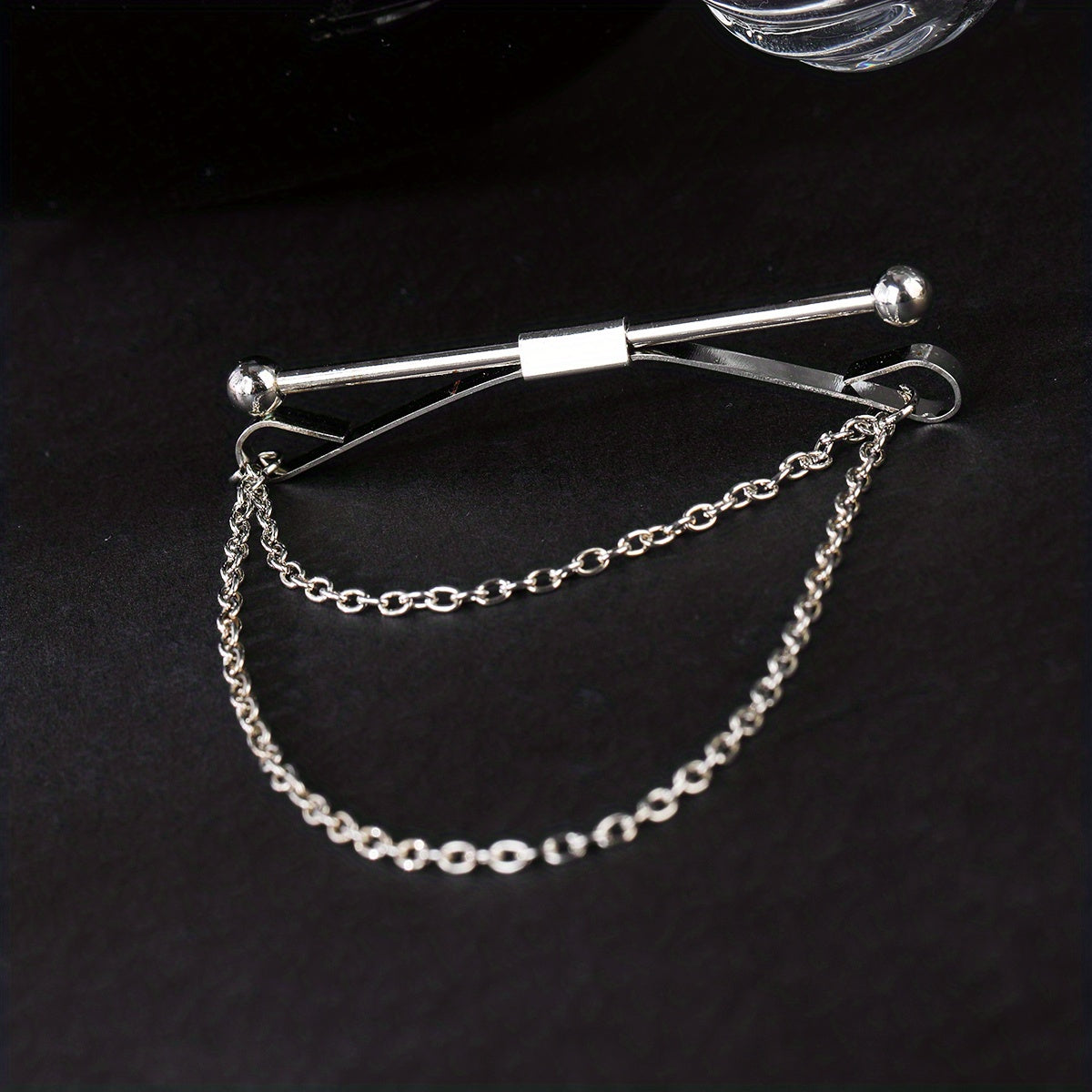 Men's Tie Chain Collar Clip Collar Pin Shirt Buckle