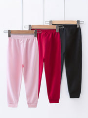 Girls Elastic Waist Sweatpants Joggers Casual Stretch Pants - Assorted Colors