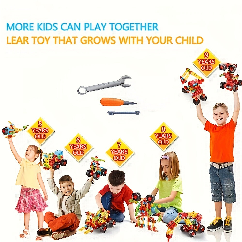 287pcs Screw Building Blocks Toys for Kids with Screwdrivers Educational Toys