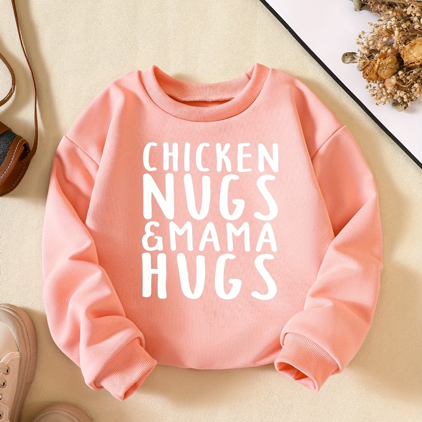 Girls' Chicken Nugs Mama Hug Sweatshirt