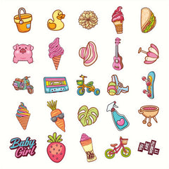 50pcs Waterproof Vinyl Stickers for Water Bottles Laptop Skateboard Computer