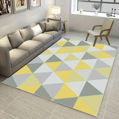 Modern Abstract Geometric Area Rug Non Shedding Floor Carpet Machine Washable