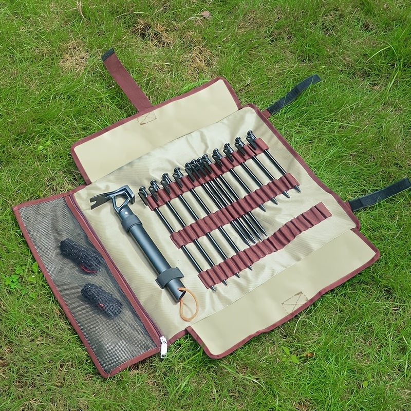 Camping Tool Bag for Tent Stakes Hammer Rope Pegs