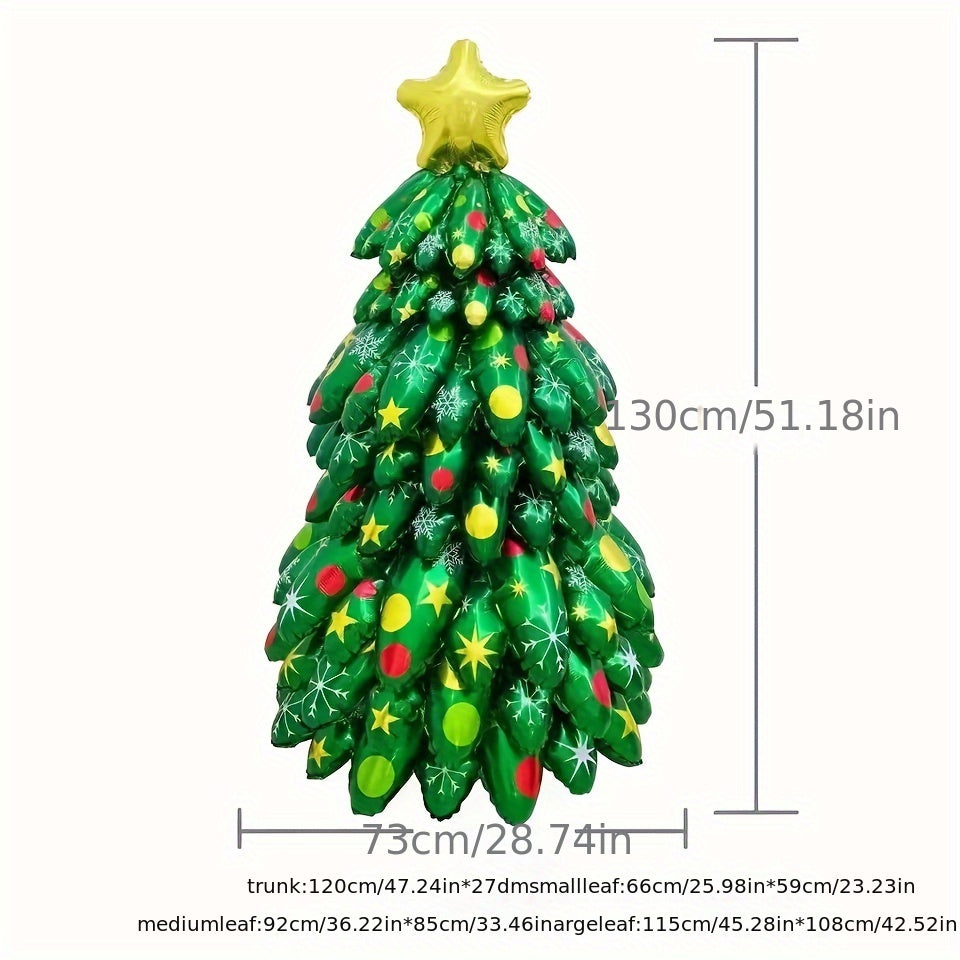 9pcs Inflatable Christmas Tree Foil Balloons for Party Decoration