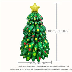 9pcs Inflatable Christmas Tree Foil Balloons for Party Decoration