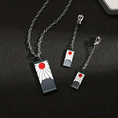 Ghost Slayer Blade Earrings Necklace Jewelry Student Necklace Creative Alloy